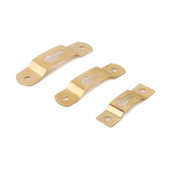 

30pcs Golden Picture Frame Hanger hooks Metal Keyhole Fasteners for Mirror Photo Frame clock home decor