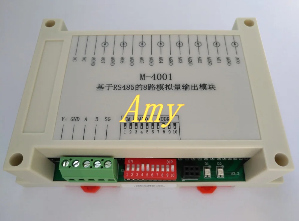 

8 way 4~20mA analog output module RS485-Modbus communication board PLC expand IO acquisition device