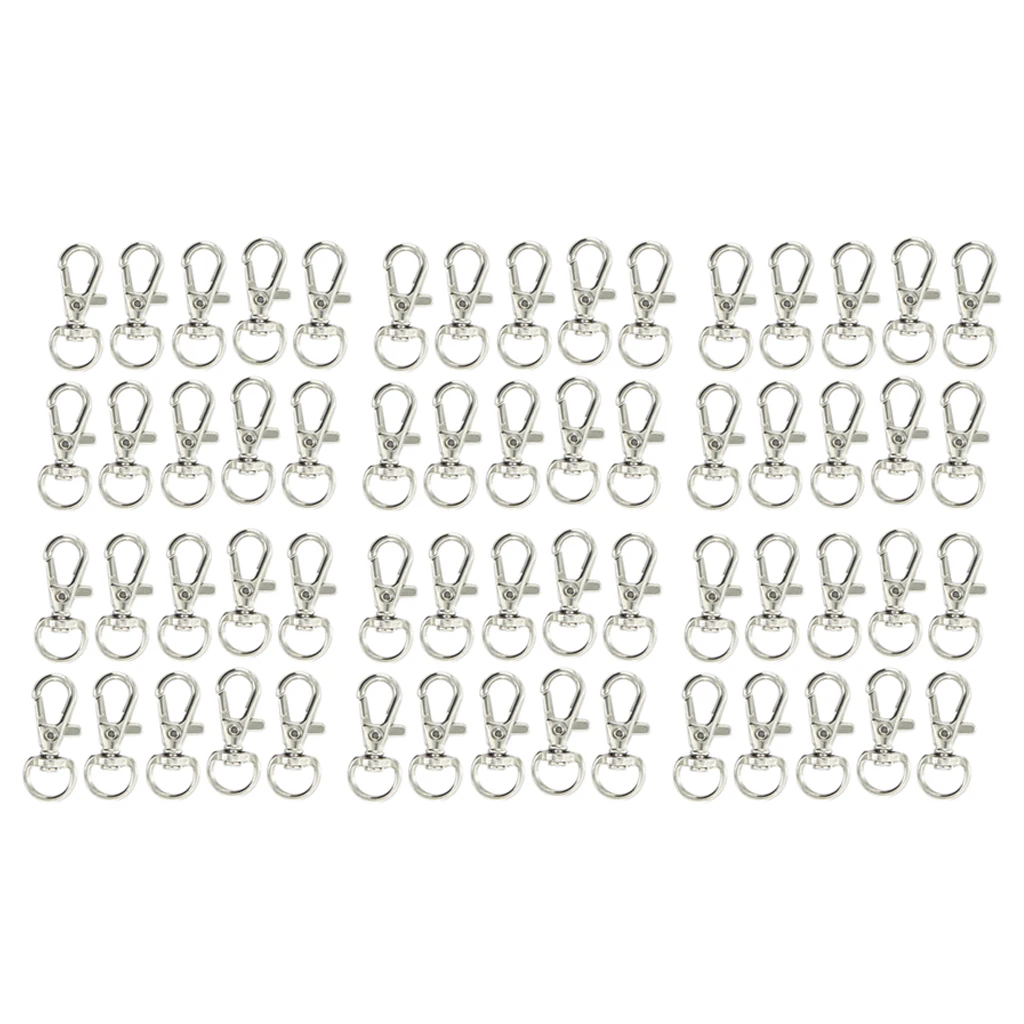 60x D-ring Swivel Trigger Clips Snap Hooks Lobster Clasps 10mm For Bag Keyring