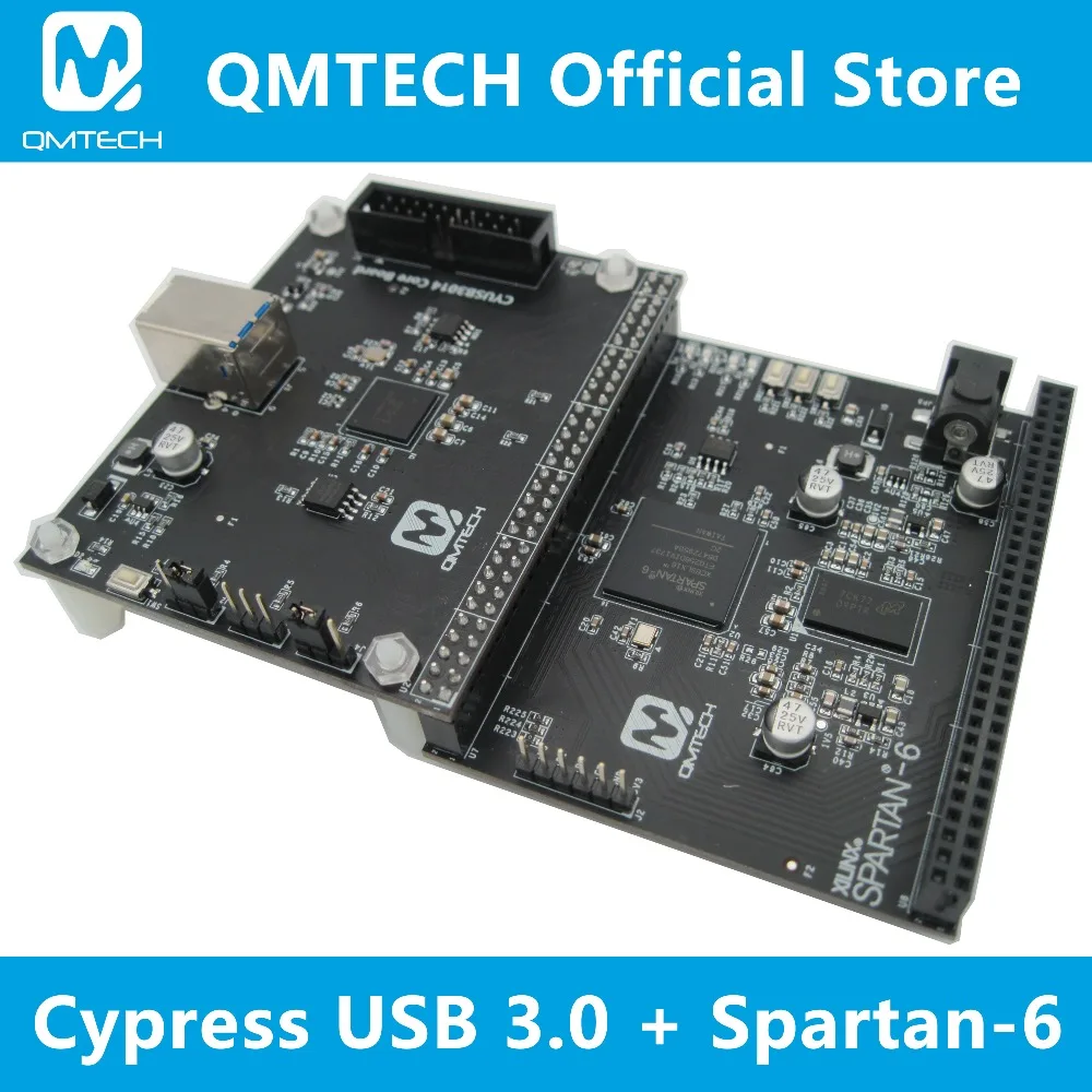 QMTECH Cypress CYUSB3014 USB 3 0 макетная плата Xilinx Spartan6 FPGA XC6SLX16|Аксессуары для