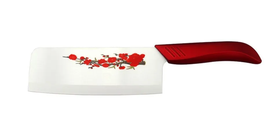 Высококачественный 6," дюймовый красивый красный браслет с цветком лезвие кухонный керамический кухонный нож керамический нож для овощей