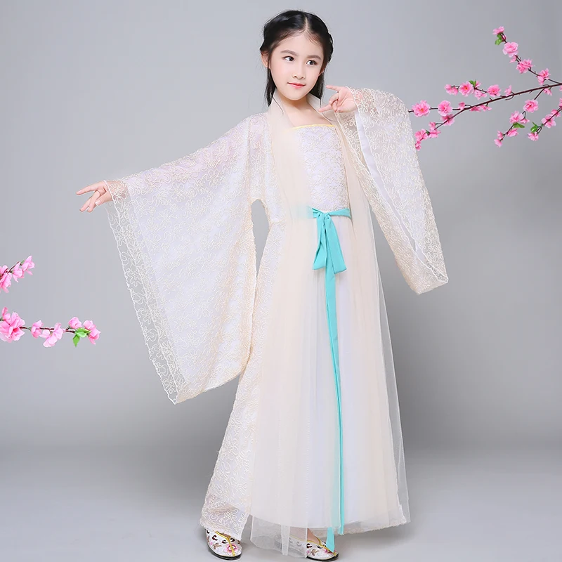 Детская китайская Принцесса Танцевальный Костюм Обувь для девочек Фея Костюмы этап дети китайской древней династии Тан платье народного