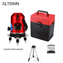 Xltown, 5 линий, 6 точек, литиевый аккумулятор, лазерный уровень, самонивелирующийся, 360, вращающийся, перекрестный, лазерный уровень, функция слэша, уровень штатива
