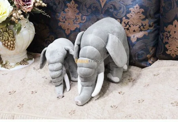 Fancytrader 31`` 80cm Rare Stuffed Soft Plush Grey Emulational Africa Elephant, Free Shipping FT50165 (3)