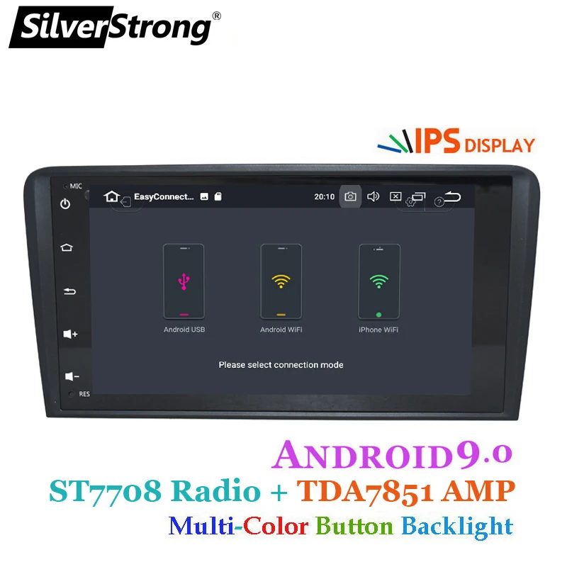 Flash Deal SilverStrong IPS Android9.0 2 din car dvd gps navigation for Audi A3 S3 2003-2011 car radio multimedia aoturadio player 4