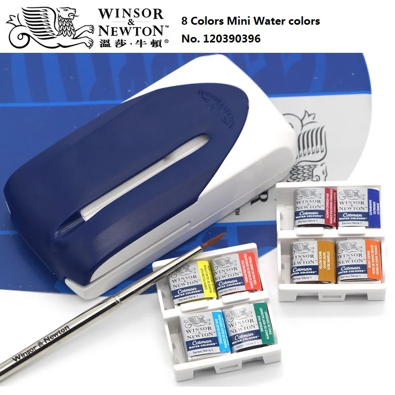 WINSOR& NEWTON 8/12/24/36/45 Цвета Cotman Твердые акварельные краски набор художника пигмент товары для рукоделия - Цвет: 8 colors