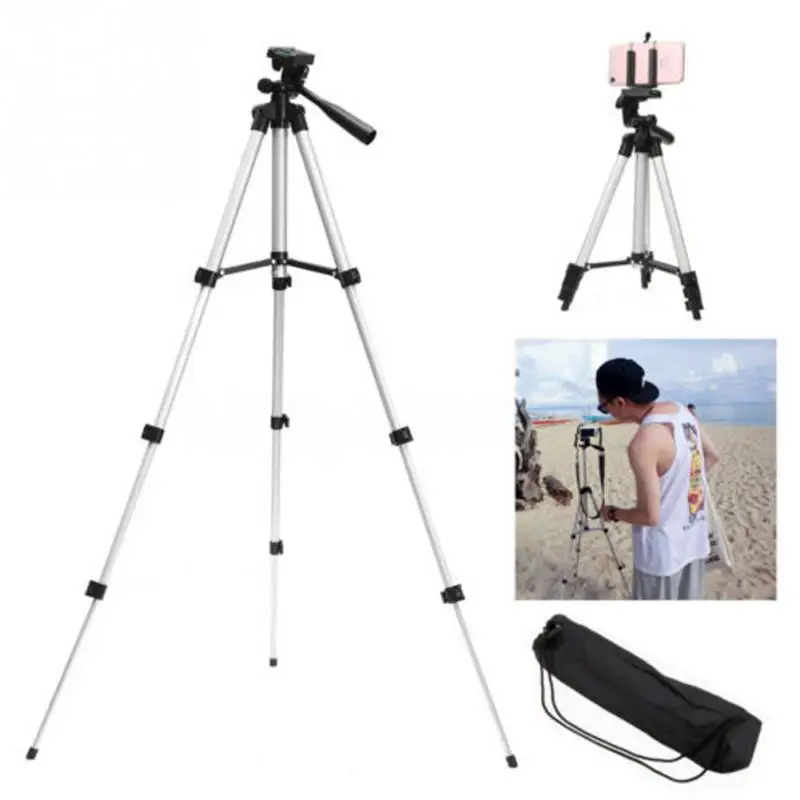  Tripod for phone 360 Horizontal Telescopic Camera Stand Ultra-portable Aluminun Adjustable Holder P