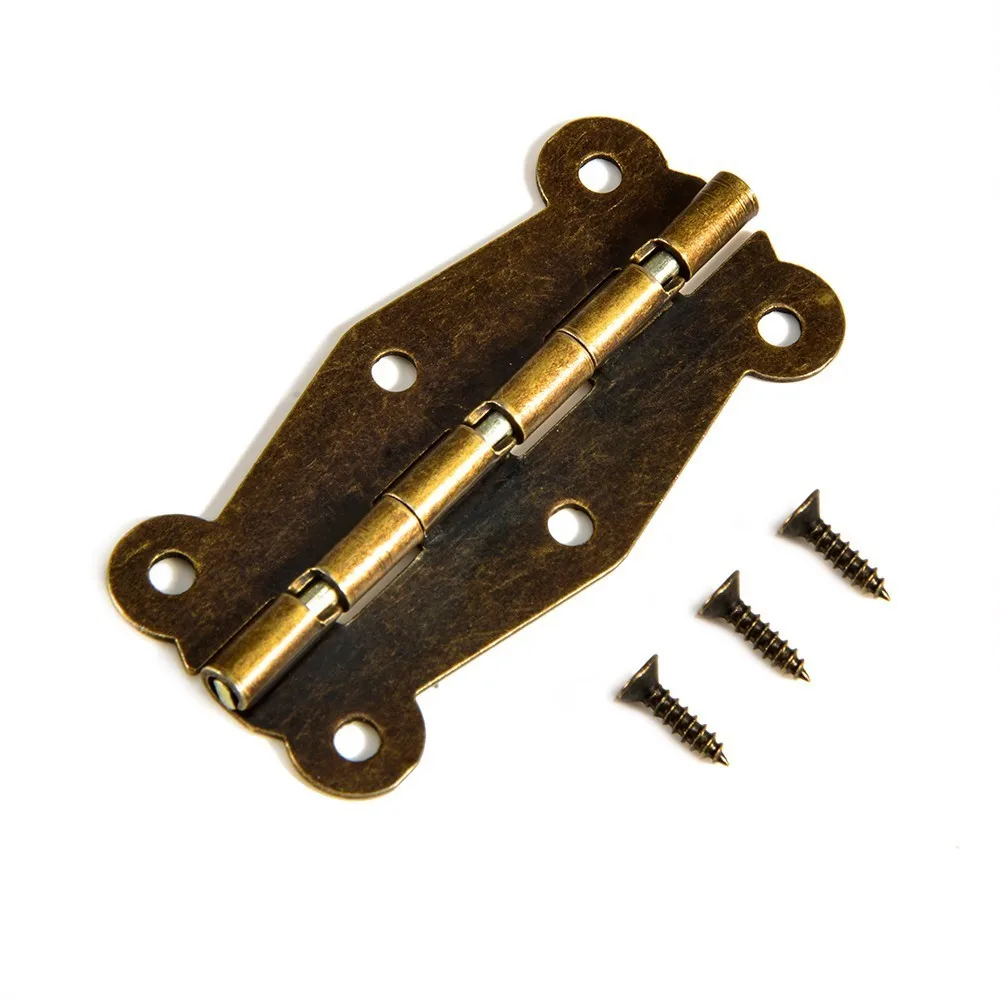 

10pcs Antique Box Hinge Vintage Butterfly Door Hinges Jewelry Gift Box Retro Decorative Furniture Hardware Accessories