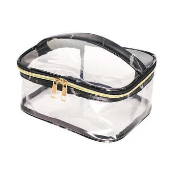 

Waterproof Transparent PVC Bath Cosmetic Bag Women Make Up Case Travel Zipper Makeup Beauty Wash Organizer Toiletry Storage Kit