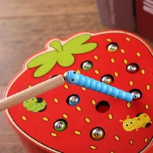 Гусеница съедает яблоко Монтессори Деревянные игрушки Детские тренировки памяти подходящая пара игра Математика ранняя образовательная интерактивная игрушка