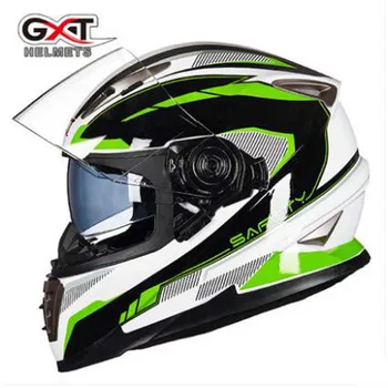 

Motorcross Motorcycle Helmet GXT 999 Double lens full face Moto casco casque with Sheld lock system for women and men