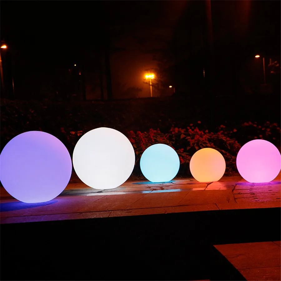 Bola de Controle à Prova Dwaterproof Led ao ar Água Livre Remoto Paisagem Luz Festa Casamento Jardim Gramado Lâmpadas Casa Piscina Flutuante Rgb 5 Cheap Iluminação de paisagem externa