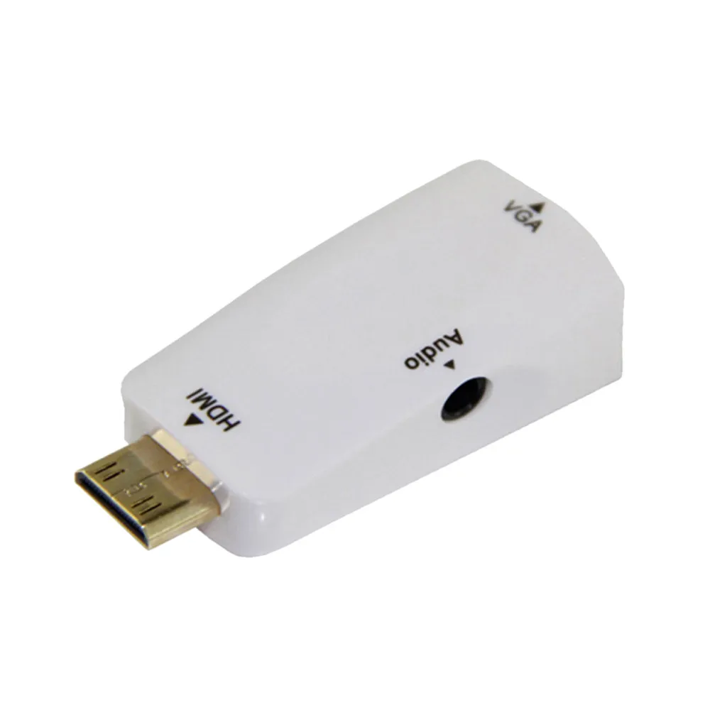 EPULA 1080P HDMI папа к VGA Женский адаптер видео конвертер 3 5 мм аудио выход кабель для