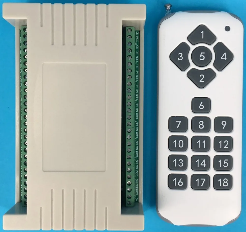 

18CH DC 12V RF home automation remote control switch transmitter and recevier wireless switch Radio smart home control