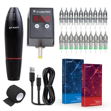 Professional Tattoo Kits Rotary Tattoo Pen Machine Guns Permanent Makeup Machine Rechargeable Battery Power Cartridge Needles
