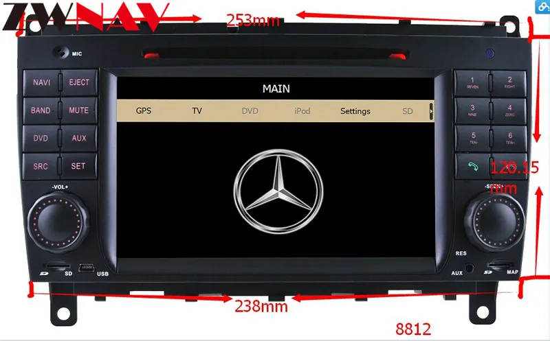 4+ 32GB Android 9,0 автомобильный dvd-плеер gps головное устройство для Mercedes Benz CLK W209 2006-2012 CLS W219 2004-2008 Мультимедиа Стерео 8 ядер