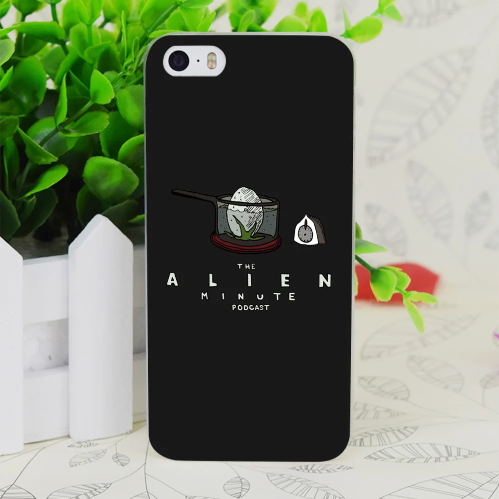 C2578 Прозрачный Жесткий Тонкий чехол-тройник с логотипом Alien Minute для Apple IPhone 4 4S 4G 5 5G