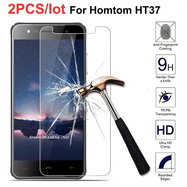 2 шт HOMTOM HT37 закаленное стекло для HOMTOM HT37 pro защитная пленка, чехол для телефона Для Doogee HOMTOM HT37 Pro крышка 5,0"