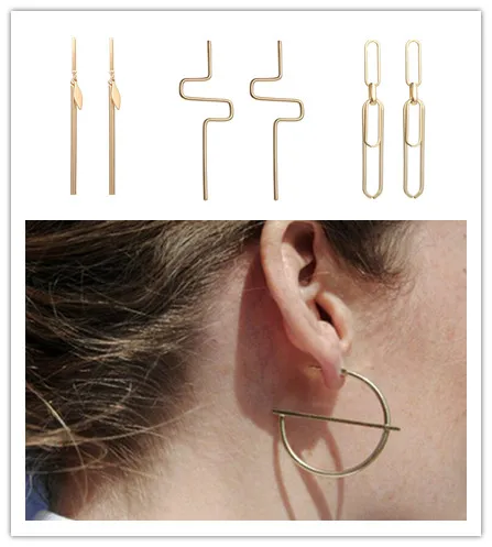 

Boho Indian Jewelry European Exaggerated Irregular Metal Circle Earrings Silver Gold Geometric Earrings Bohemian Trendy Brincos