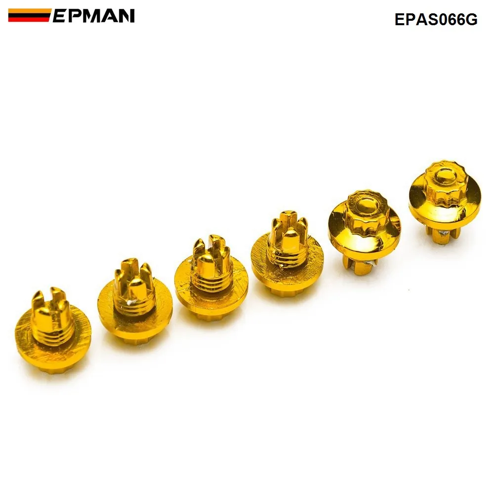 EPMAN- 25pcs/lot Plastic Rim Lip Replacement Wheel Rivets / Nuts For Wheel Cap Lip Screw Bolt Tires EPAS066G