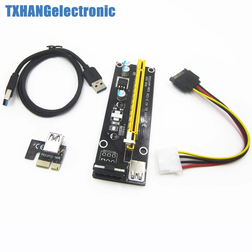 

USB 3.0 PCI-E Express Powered Riser Card W/ Extender Cable 1x to 16x Monero