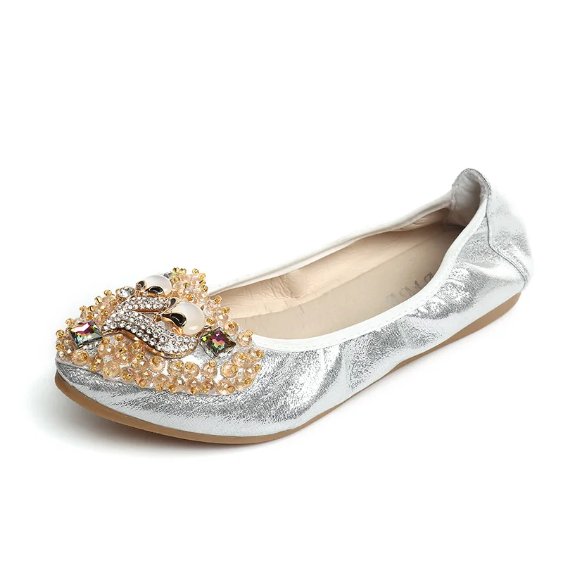 shiny flat shoes