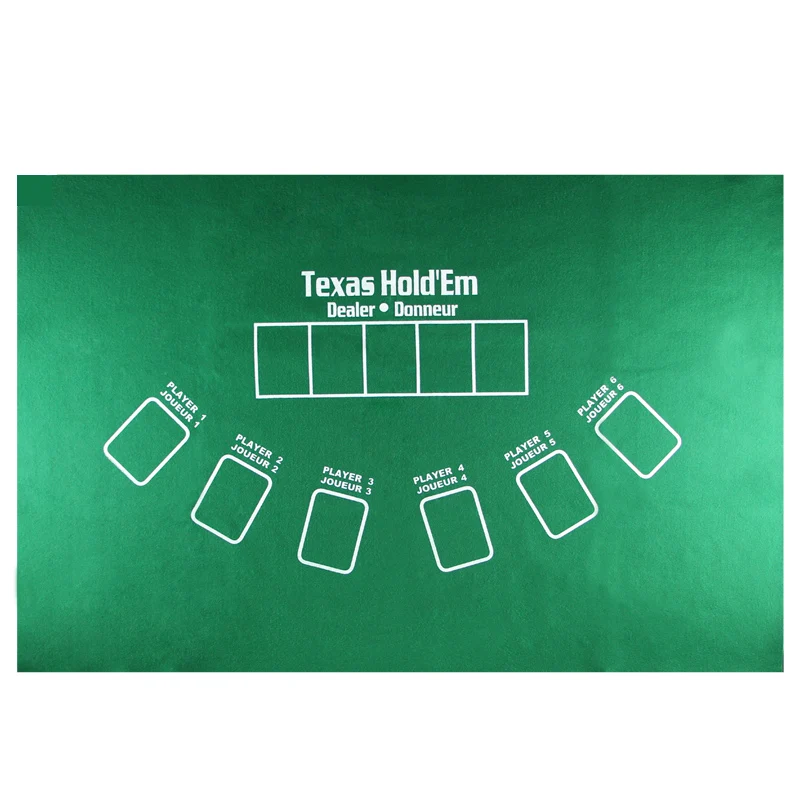 Hot Double-side 60*90cm 5 Players Baccarat Poker Set Fichas Poker Texas Hold'em Playing Cards Table Cloth Fietro Felt Board Game