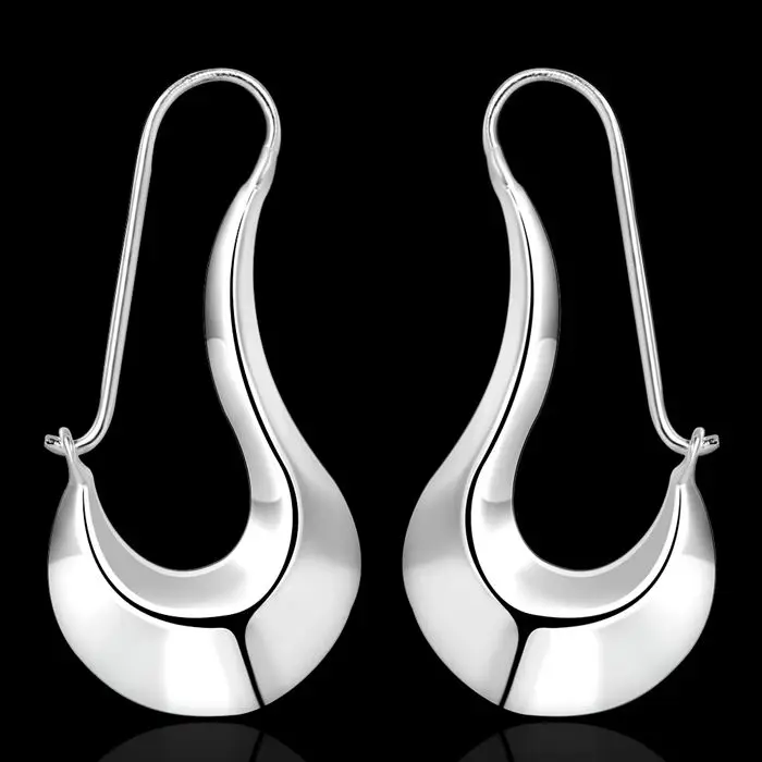

silver plated earrings fashion jewelry earrings beautiful earrings high quality flat smooth egg earrings ab wd