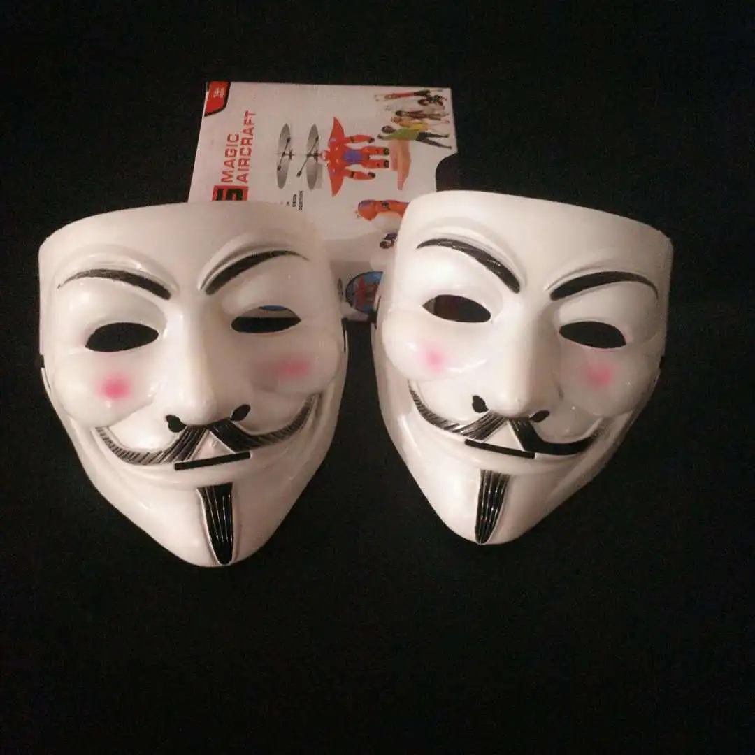 Маски для Хэллоуина V маски Vendetta Guy Fawkes Anonymous маскарадный костюм костюмированной