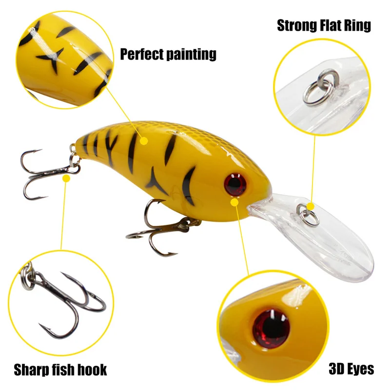 Amlucas Big Wobbler Fishing Lures 10cm 14.3g Artificial Hard Baits for bass pike Jerkbait Crankbait Minnow carp Fishing WW1173  