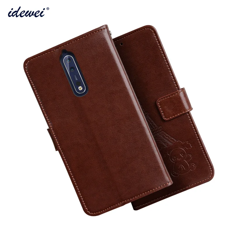Case For Nokia 8 Cover Luxury Leather Flip Case For Nokia 8 Protective Phone Case Back Cover