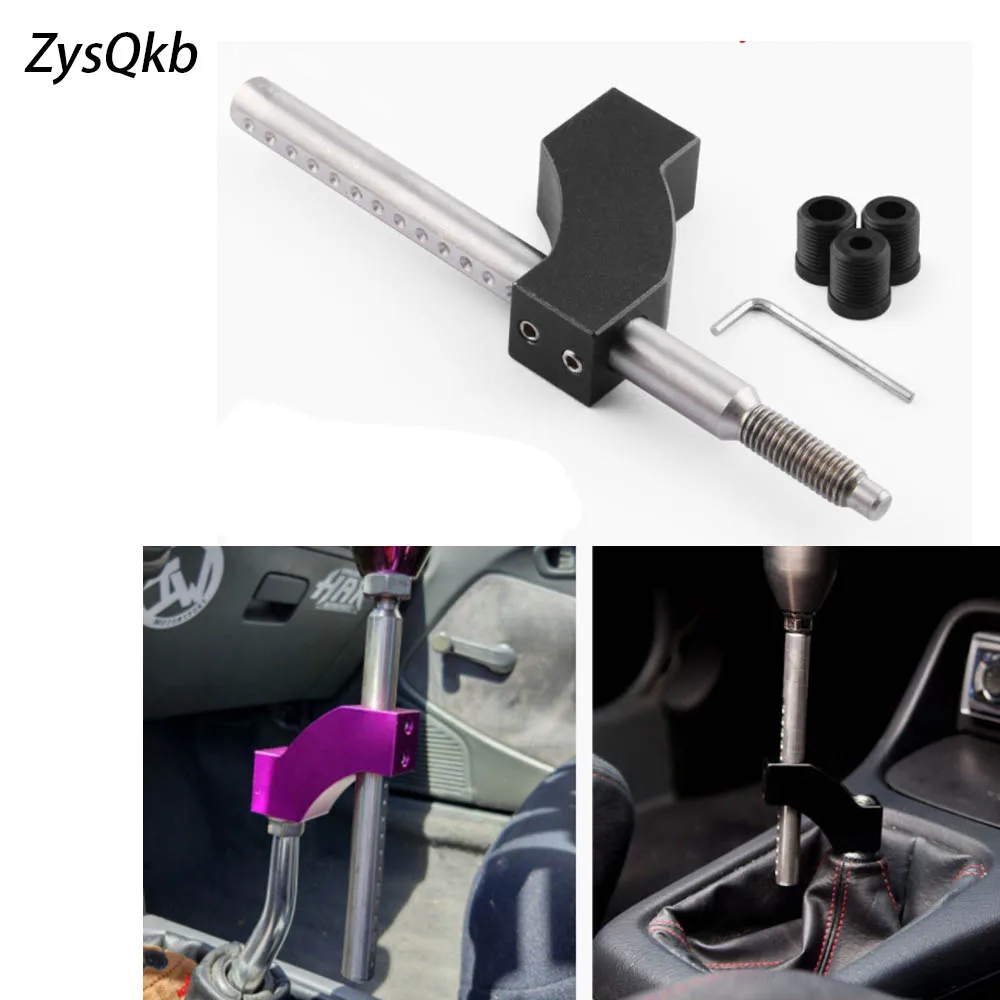 

Adjustable Shift Lever Shift Knob Extender Short Shifter Extension Adapter Universal for (10X1.5) Gear Knob