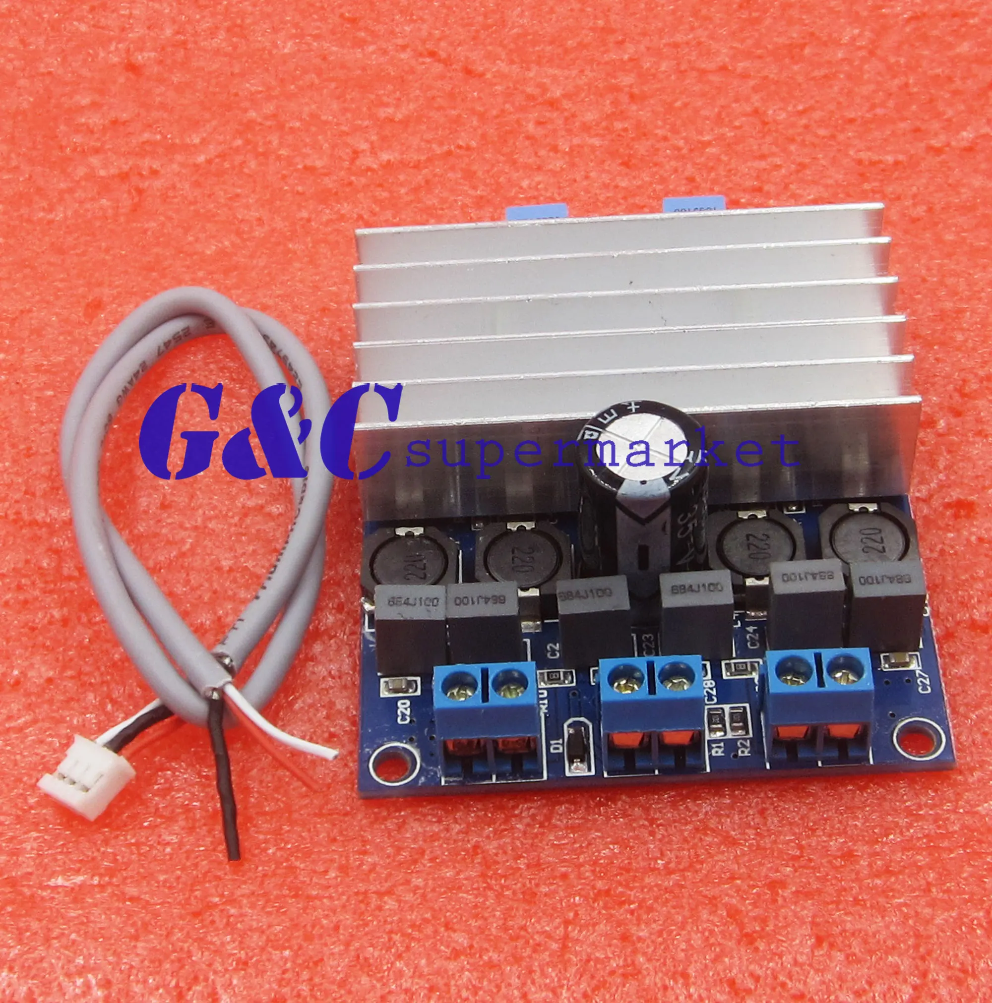 TDA7492 2x50W D класса высокой мощности Цифровой усилитель доска AMP + радиатор высокое