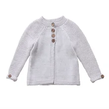 Стильный детский плащ для маленьких девочек; свитера с длинными рукавами для девочек; трикотажный свитер; одежда; однотонные