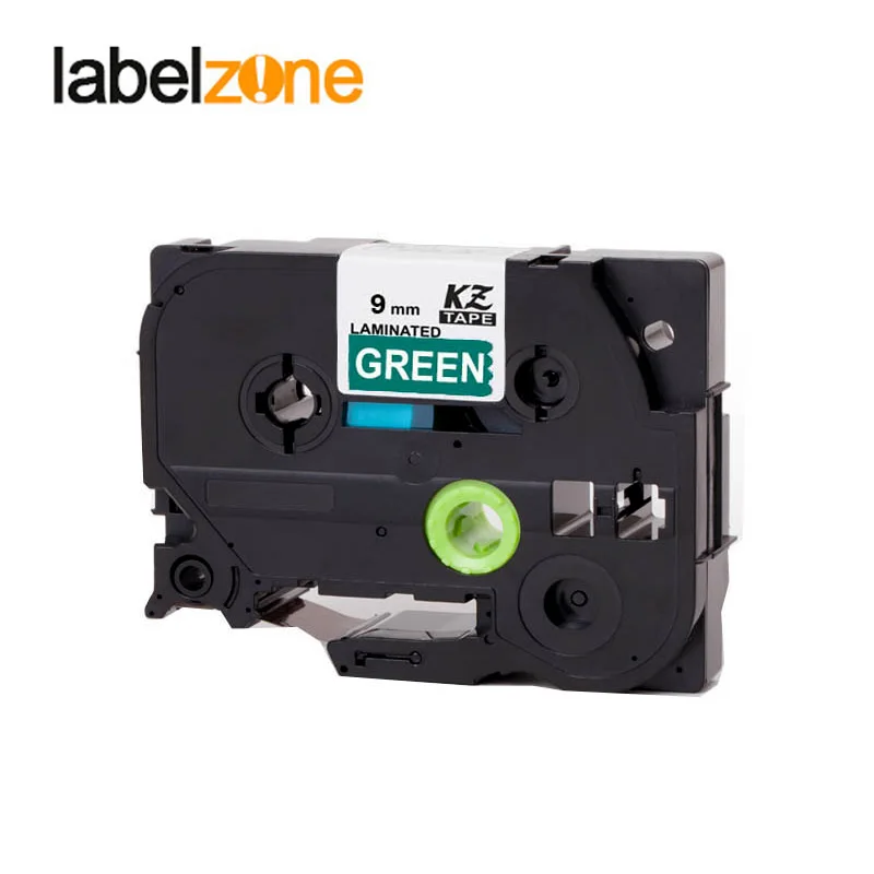 

9mm white on green tze725 Compatible Brother p-touch printers tze label Tape laminated ribbon Tze-725 tz725 tz-725 tze tz 725