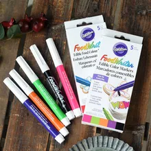 5 Piece Wilton FoodWriter Food Writer Edible Food Markers Neon Colored, Food Coloring Markers Edible Color Writer Food Color Pen food value of edible molluscs of eastern nepal