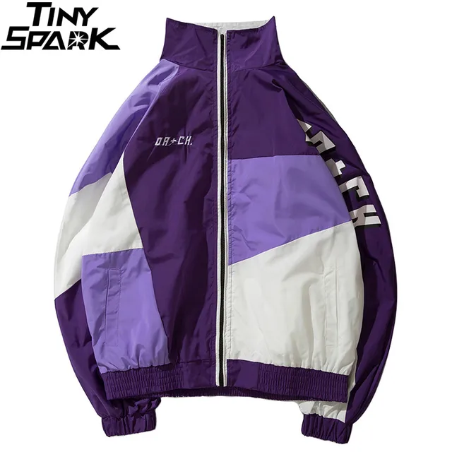Hip Hop Windbreaker Jacket Mens Japanese Harajuku Baggy Jacket Coat