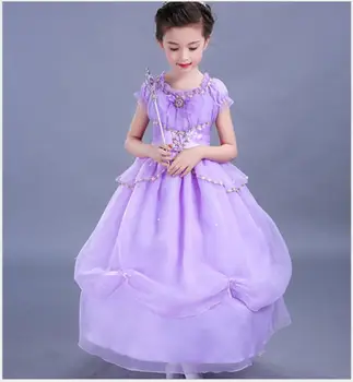 

New Baby Girl Anna Elsa Dress High-Grade Sequined Princess Cinderella Fancy kids clothes For Party Costume Snow Queen Cosplay