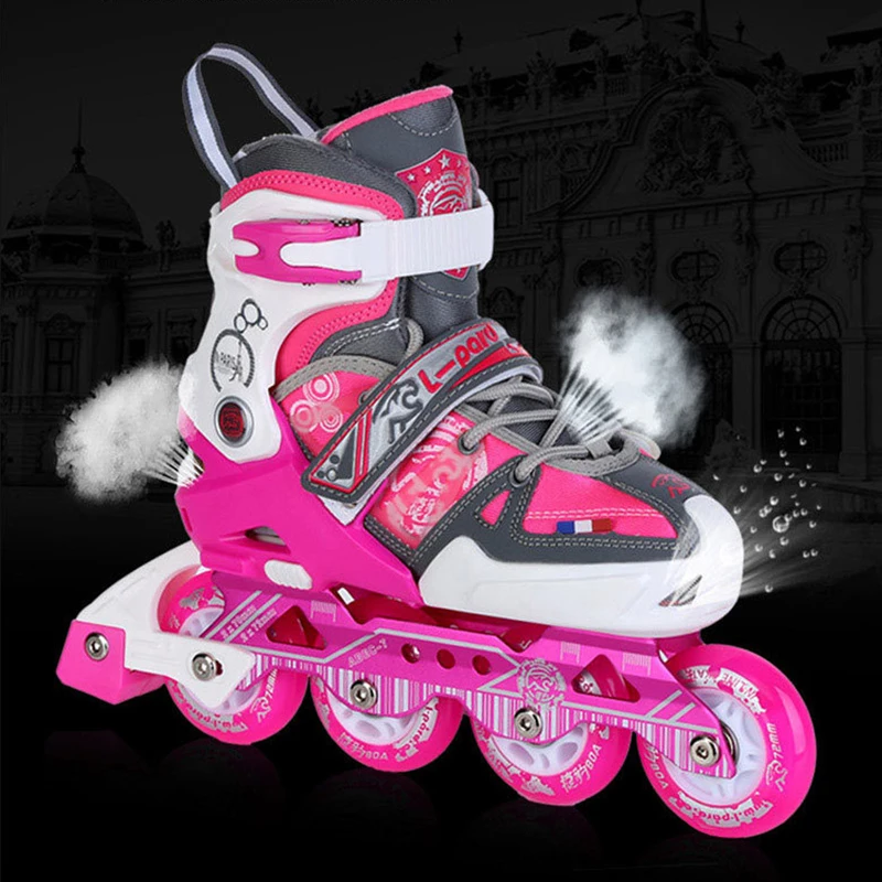 فلاش الأسطوانة أحذية تزلج سباق التعرج مضمنة الشارع اليومي فرشاة الزلاجات واقية دعوى للطفل للجنسين قابل للتعديل Patines أون لينيا IA05