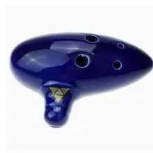 100 шт 6 отверстий окарина, окарина времени Реплика от ocarina wind-Legend of Zelda ocarina of Time Реплика(синий