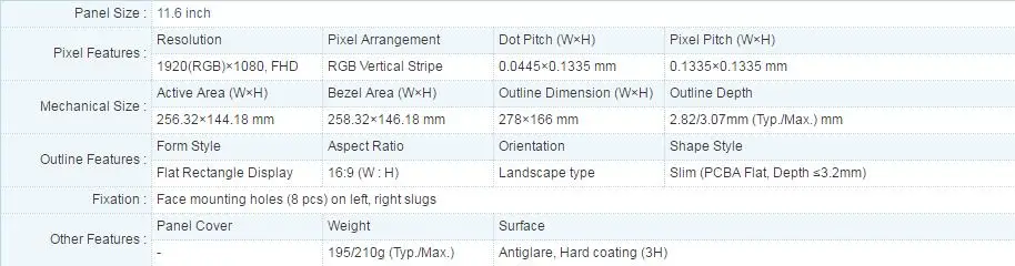 HDMI + EDP ЖК-дисплей поддержка плата контроллера 11,6 дюймов ЖК-дисплей панель с 1920*1080350 тип. DIY 11,6 дюймов ЖК-дисплей комплекты
