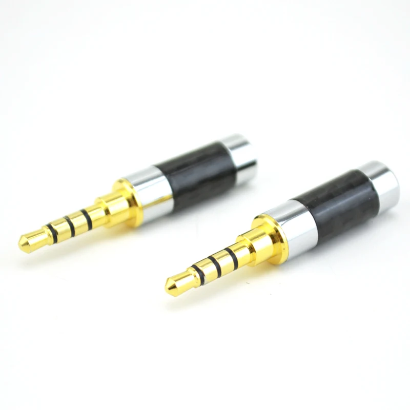 4pcs Gold plated 3 5mm male 4pins stereo Repair Headphone Cable Solder for DIY cable