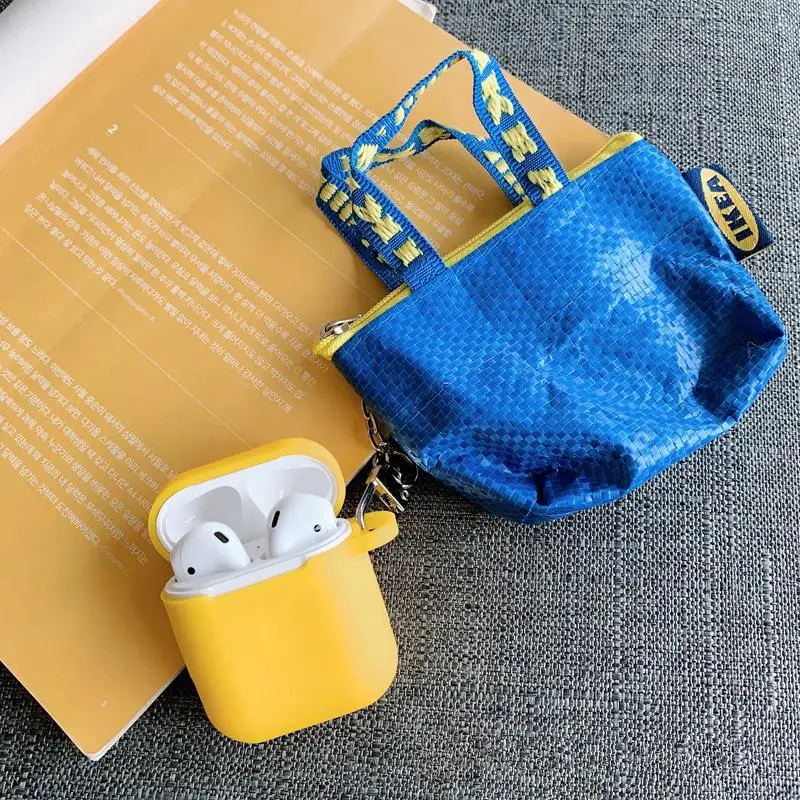 Роскошная мини сумка Портмоне Мягкие силиконовые чехлы для Apple AirPods Pro Чехол для наушников Bluetooth Air Pods 3 2 Защита Крышки