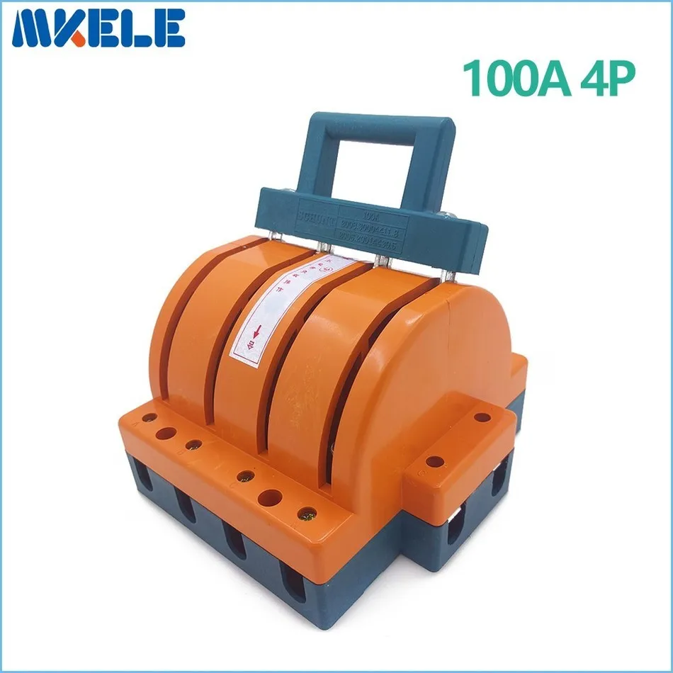 

High Quality Wholesale 100A 4p Double Throw Disconnect Switch Delivered Safety Knife Blade Switches Air Circuit Breakers China