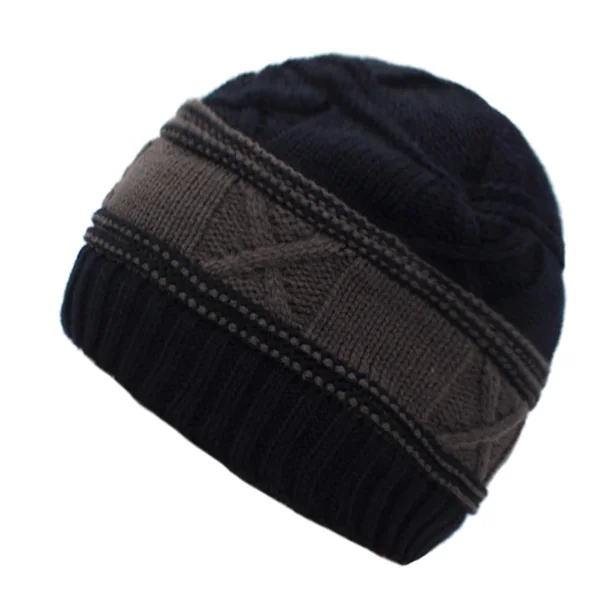 YOUBOME модные зимние шляпы для мужчин и женщин Skullies Beanies Мужская вязаная шапка мужская шапка капот теплый мех бренд зимняя шапка - Цвет: black