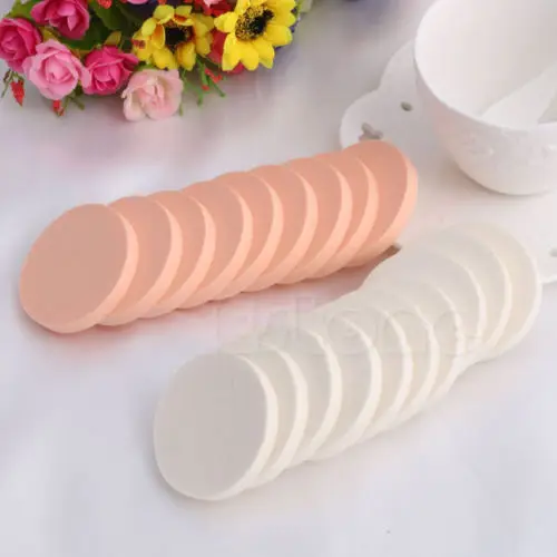 

10Pcs Soft Round Sponge Flawless Smooth Face Makeup Foundation Powder Beauty New