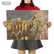 TIE LER Наруто стиль классический японский мультфильм комикс крафт бумага Бар плакат ретро плакат декоративной живописи 51,5x36 см