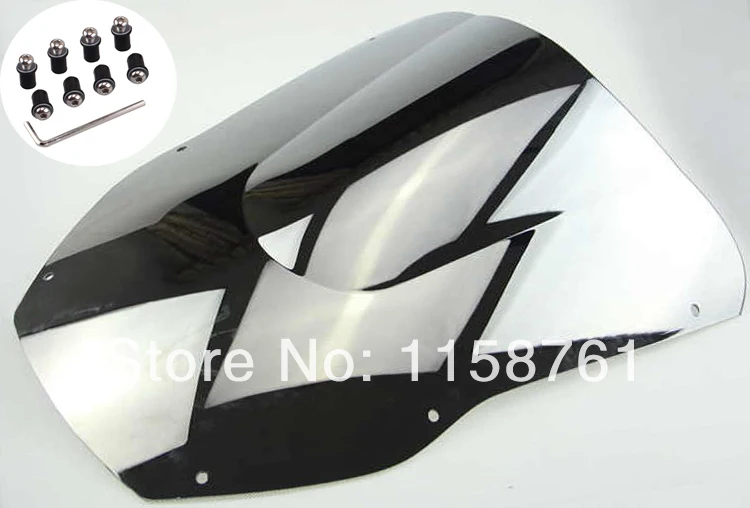 

Motorcycle Chrome Windscreen Windshield Case for Kawasaki ZX12R 2000 2001 ZX-12R 00 01