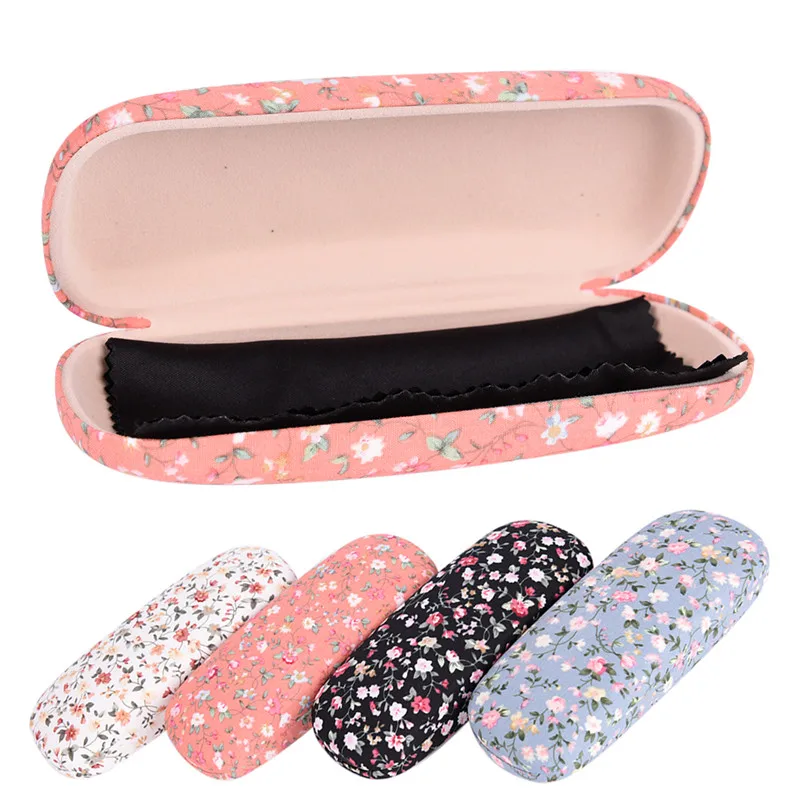 1pc Sunglasses Case Protable Floral Sunglasses Hard Eye Glasses Case Eyewear Protector Box Pouch Bag