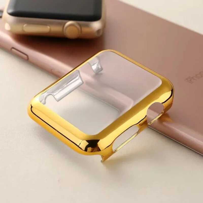 Хохлатая крышка для Apple Watch band 4 3 Чехол 42 мм 38 мм ремешок iwatch band 44 мм/40 мм защитный экран протектор Аксессуары для часов